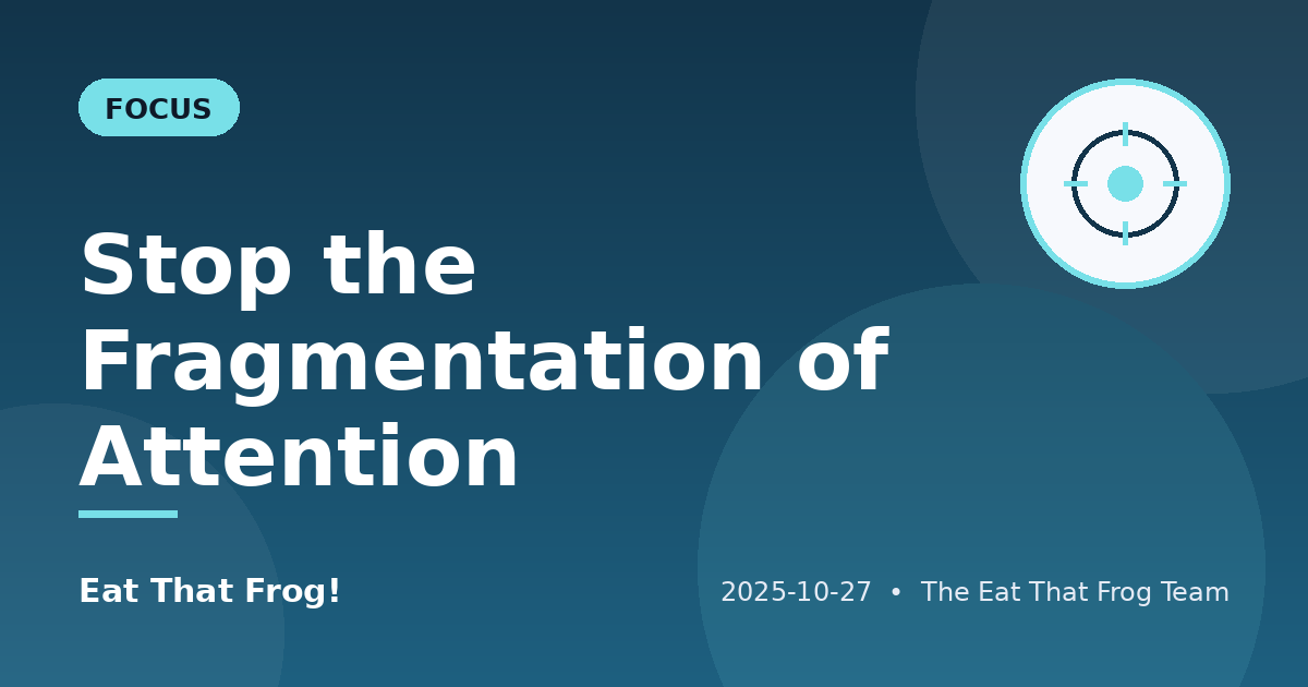 Stop the Fragmentation of Attention