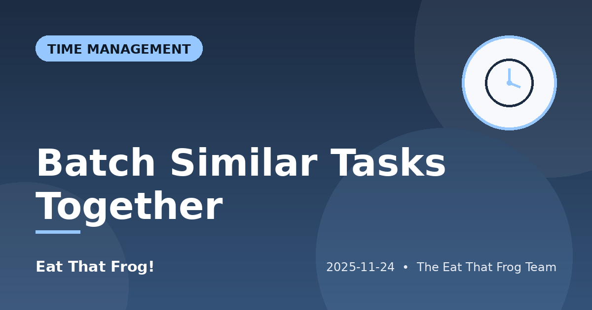 Batch Similar Tasks Together