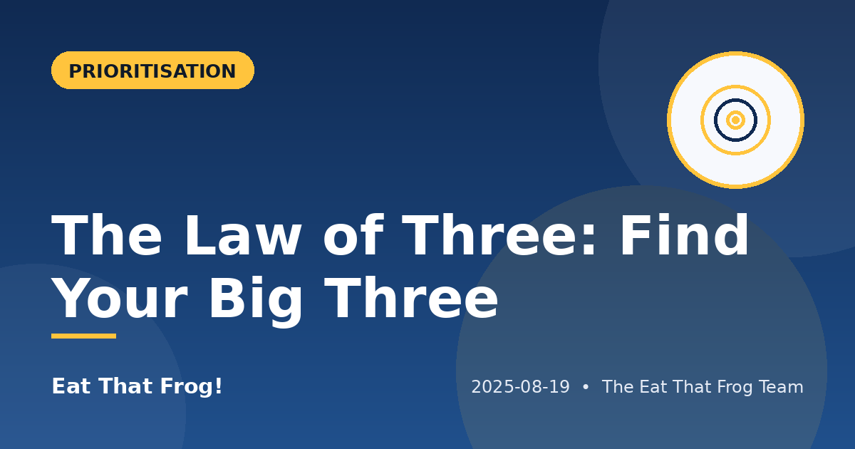 The Law of Three: Find Your Big Three