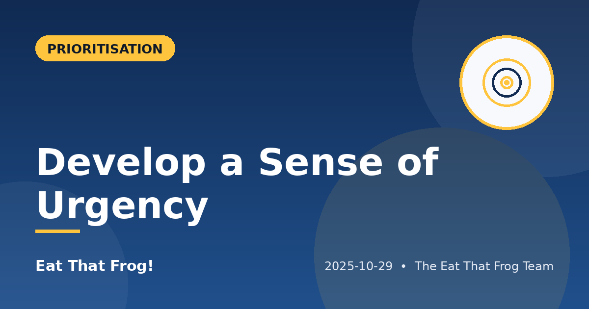 Develop a Sense of Urgency